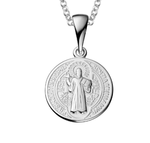 Pingente Medalha São Bento.